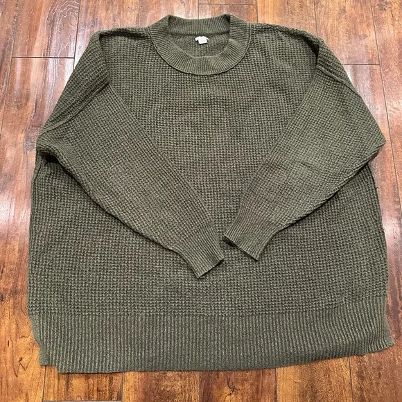 Two Aerie Women's Olive and Taupe Crewneck Sweaters - Picture 3 of 9